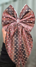 Brown LV Sailor Bow