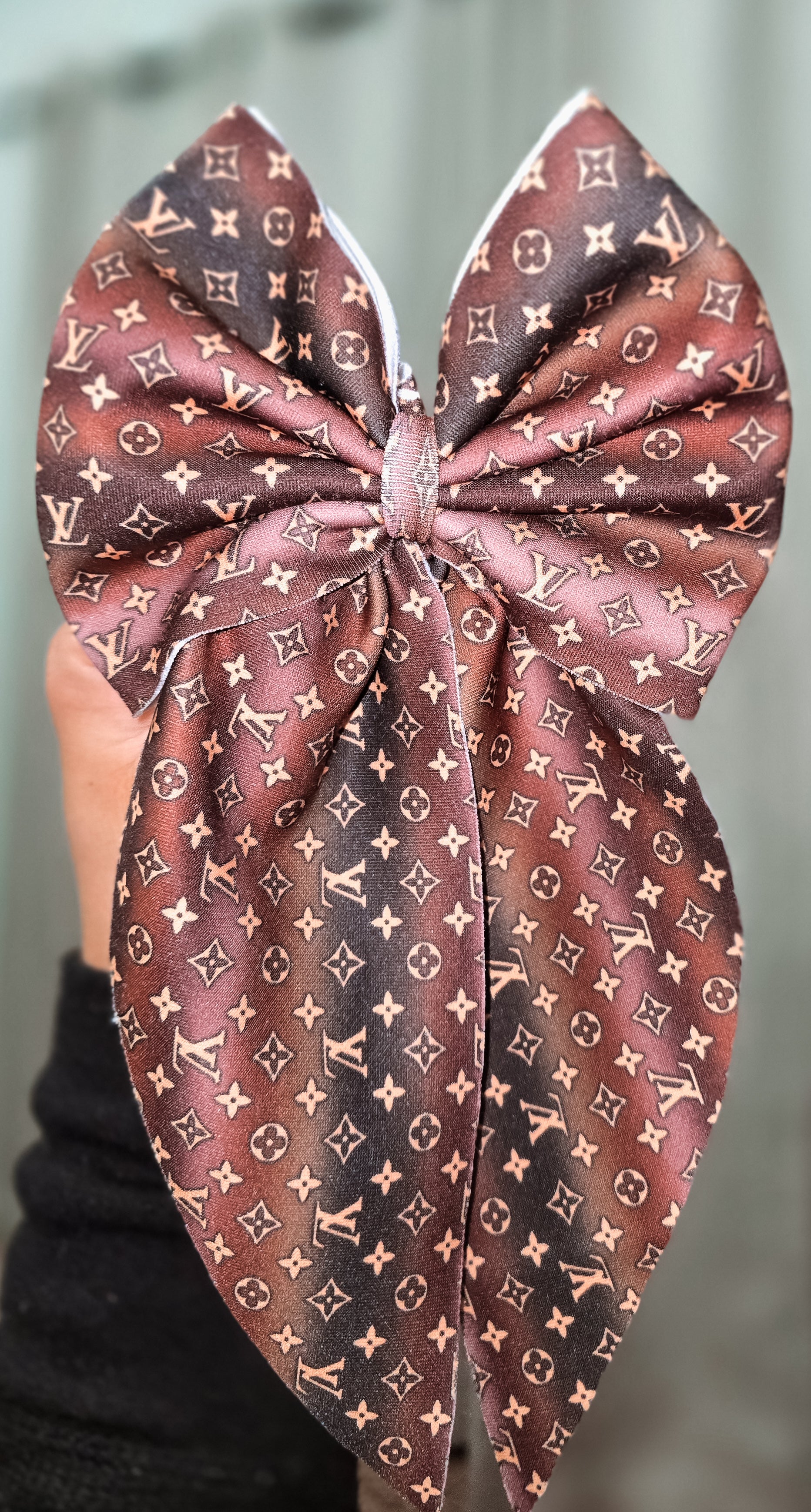 Brown LV Sailor Bow