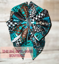Mini torqouise cowgirl sailor bow