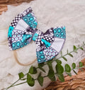 Checkered turquoise