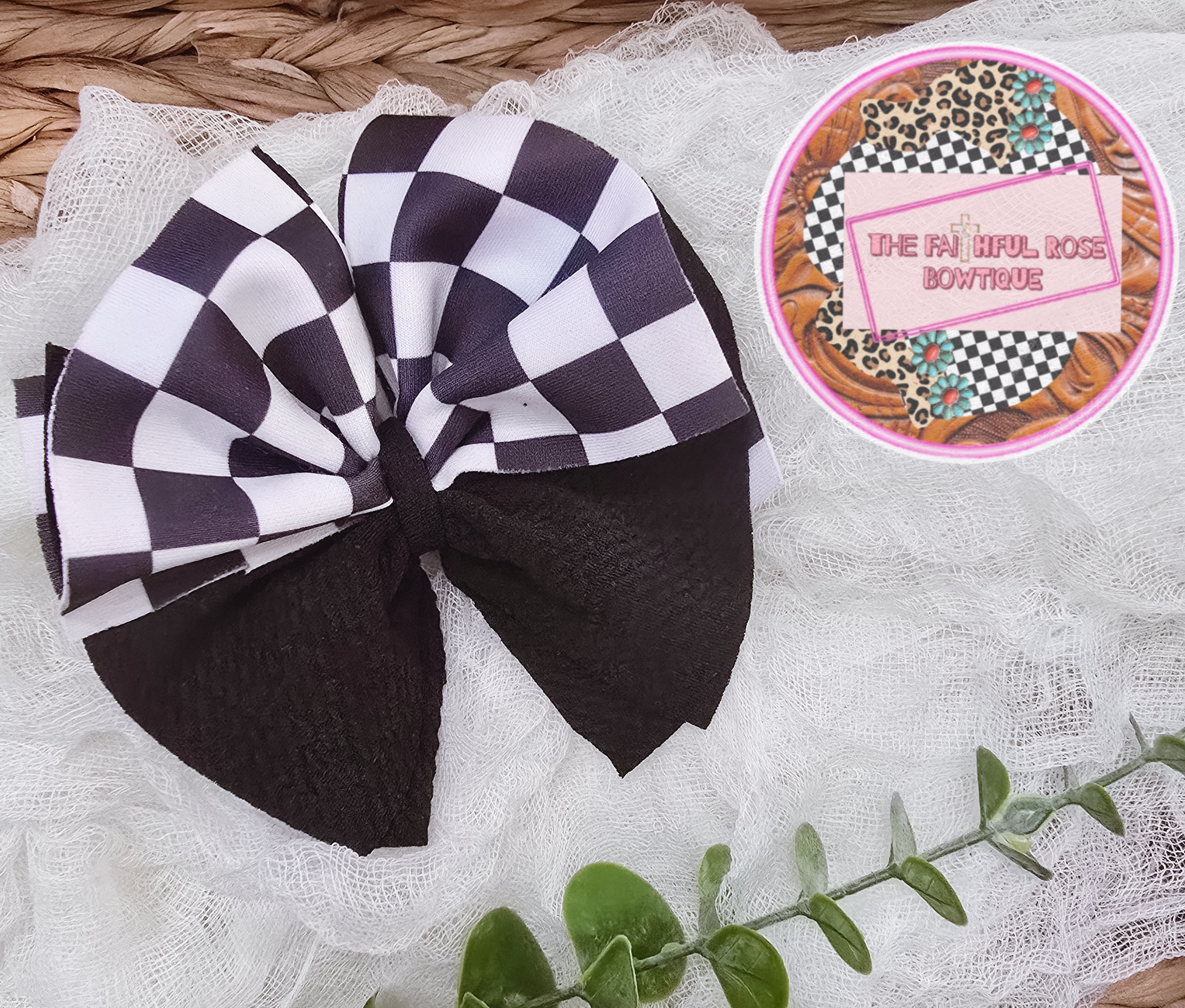 Two toned black & checkered